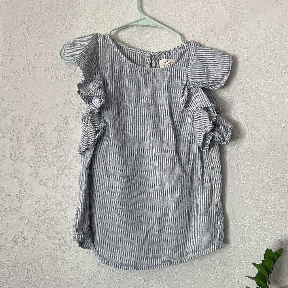 J crew striped blouse